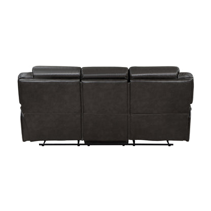 Amite Dark Gray Double Reclining Sofa - 8229NDG-3 - Bien Home Furniture &amp; Electronics