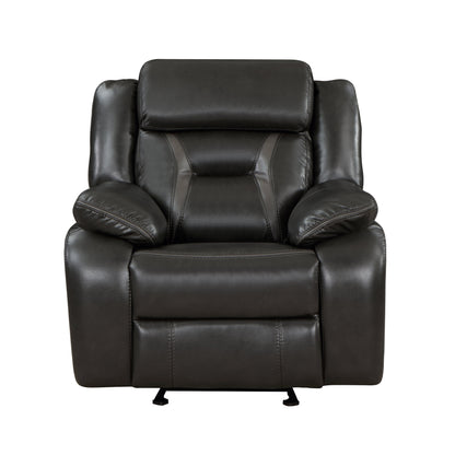 Amite Dark Gray Glider Reclining Chair - 8229NDG-1 - Bien Home Furniture &amp; Electronics