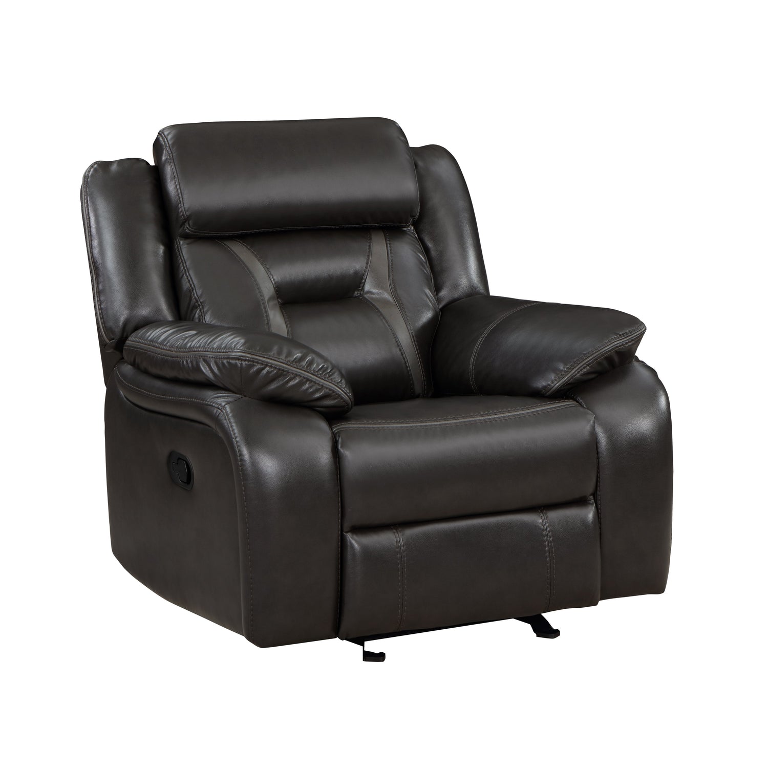 Amite Dark Gray Glider Reclining Chair - 8229NDG-1 - Bien Home Furniture &amp; Electronics