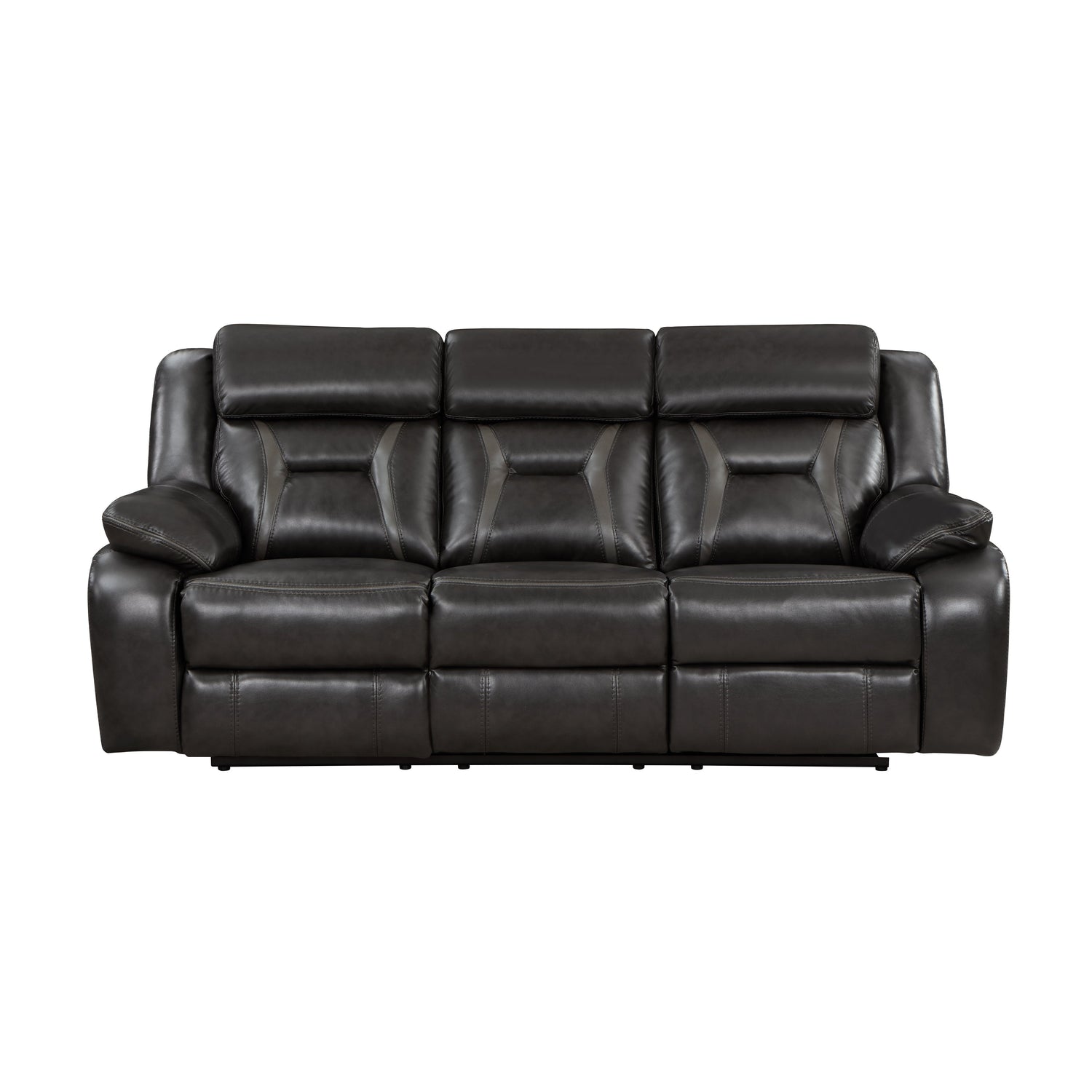 Amite Dark Gray Power Double Reclining Sofa - 8229NDG-3PW - Bien Home Furniture &amp; Electronics