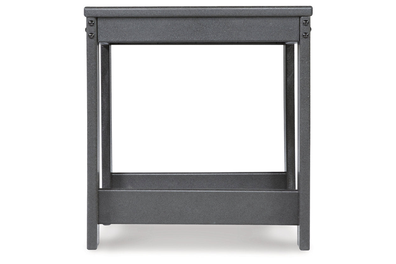 Amora Charcoal Gray Outdoor End Table - P417-702 - Bien Home Furniture &amp; Electronics