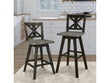 Amsonia Black Swivel Pub Counter Height Chairs, Set of 2 - 5602-29BK - Bien Home Furniture & Electronics
