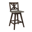 Amsonia Gray/Black Swivel Counter Chair, Set of 2 - 5602-24BK - Bien Home Furniture & Electronics