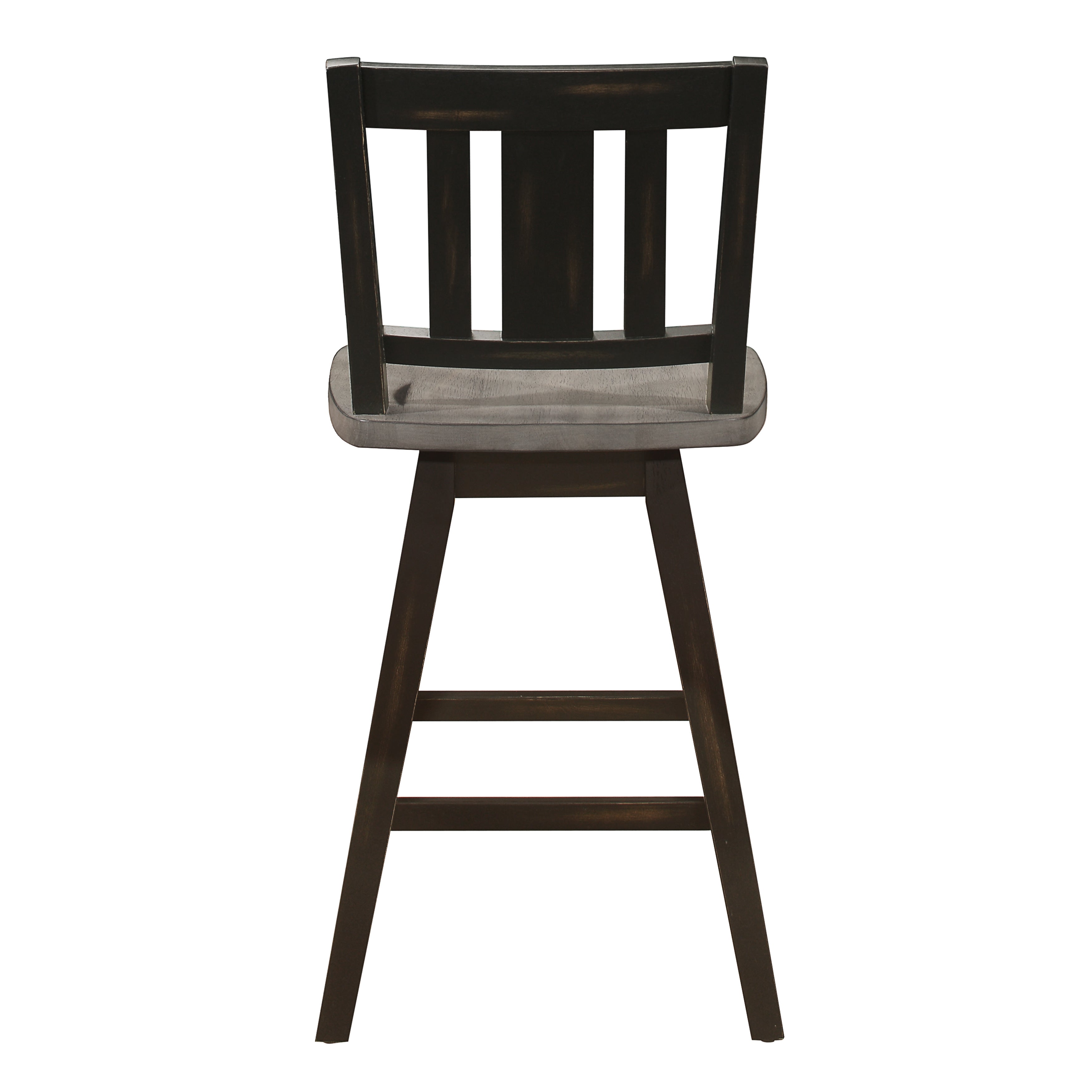 Amsonia Gray/Black Swivel Counter Height Chairs, Set of 2 - 5602-24BKS2 - Bien Home Furniture &amp; Electronics