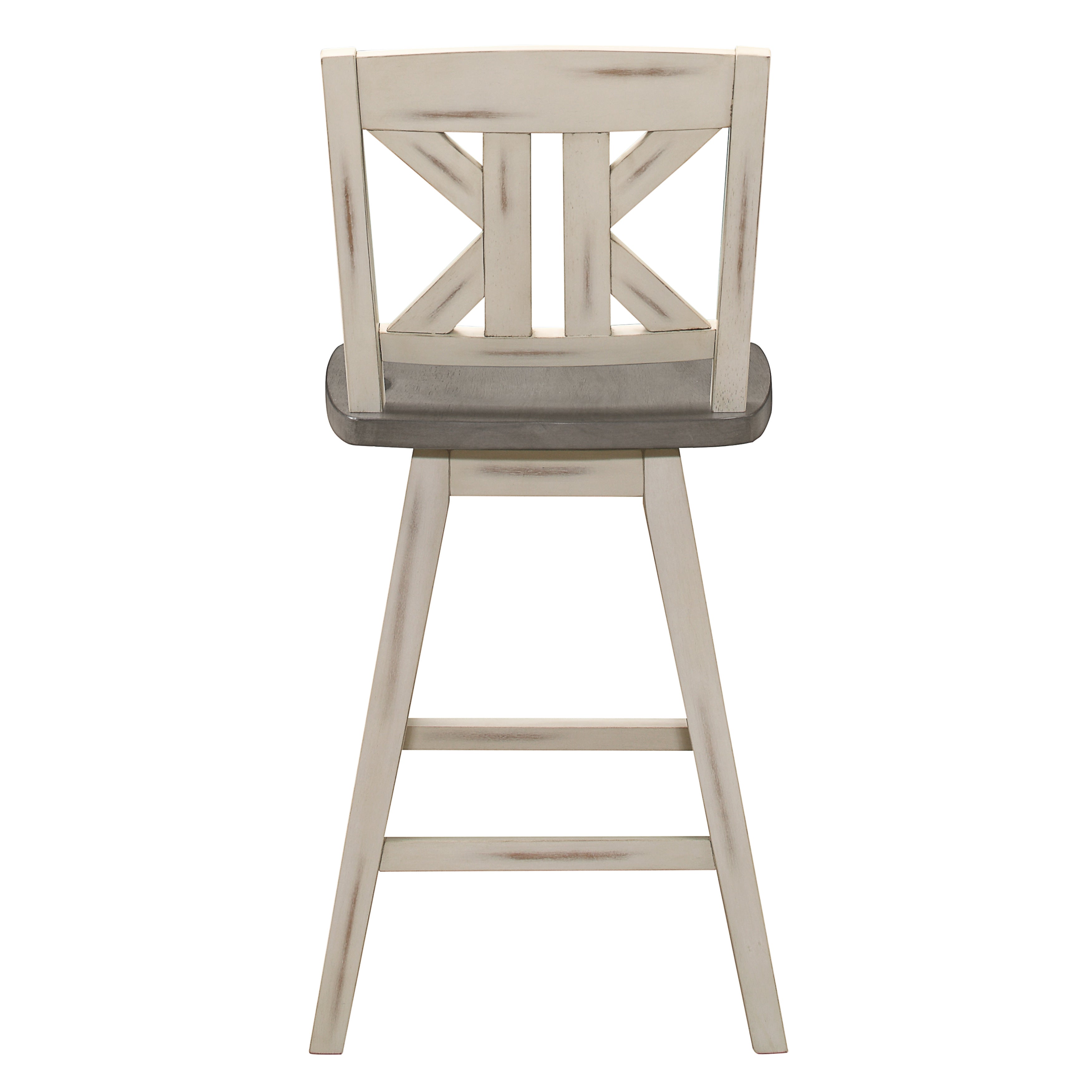 Amsonia Gray/White Swivel Counter Height Chairs, Set of 2 - 5602-24WTS1 - Bien Home Furniture &amp; Electronics