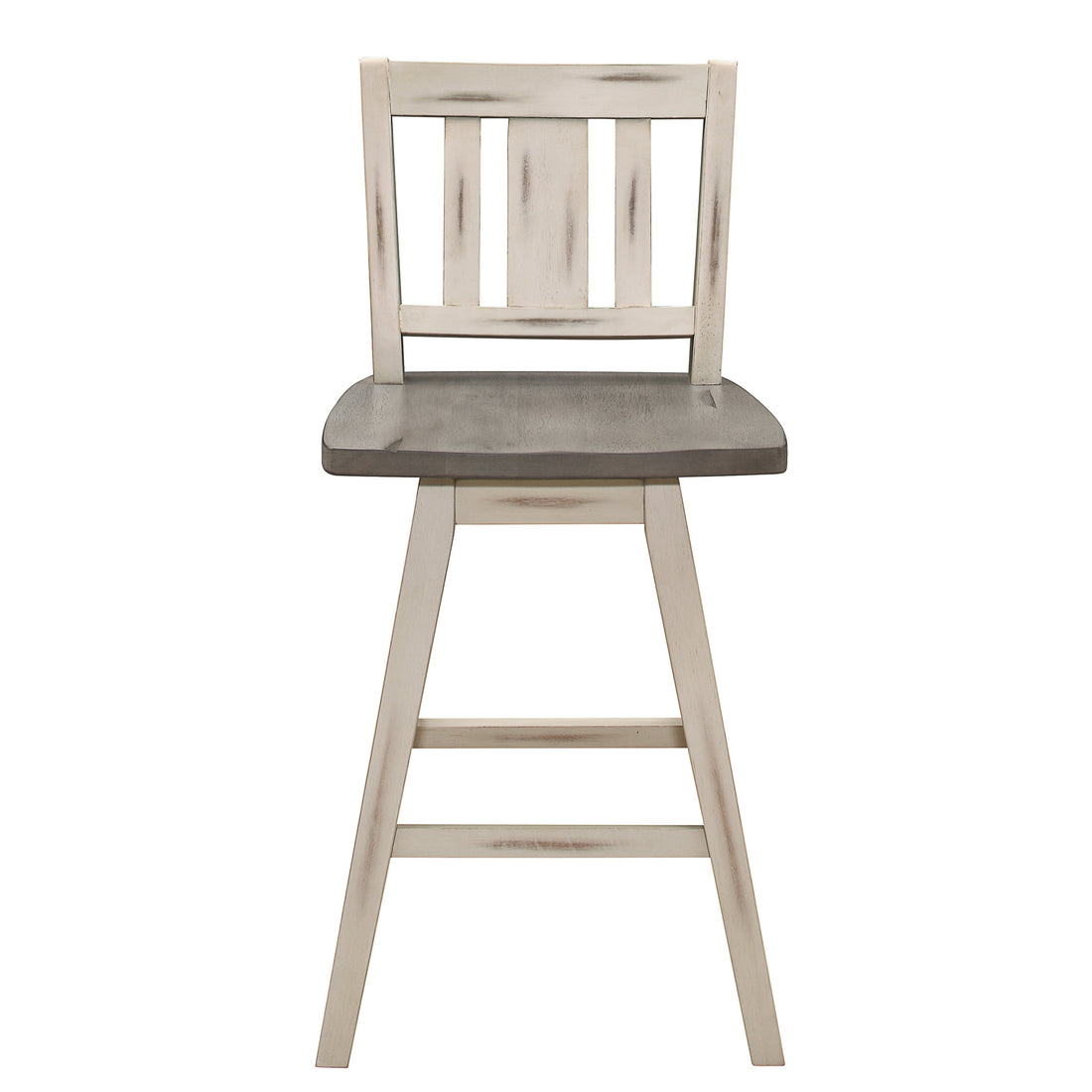 Amsonia Gray/White Swivel Counter Height Chairs, Set of 2 - 5602-24WTS2 - Bien Home Furniture & Electronics