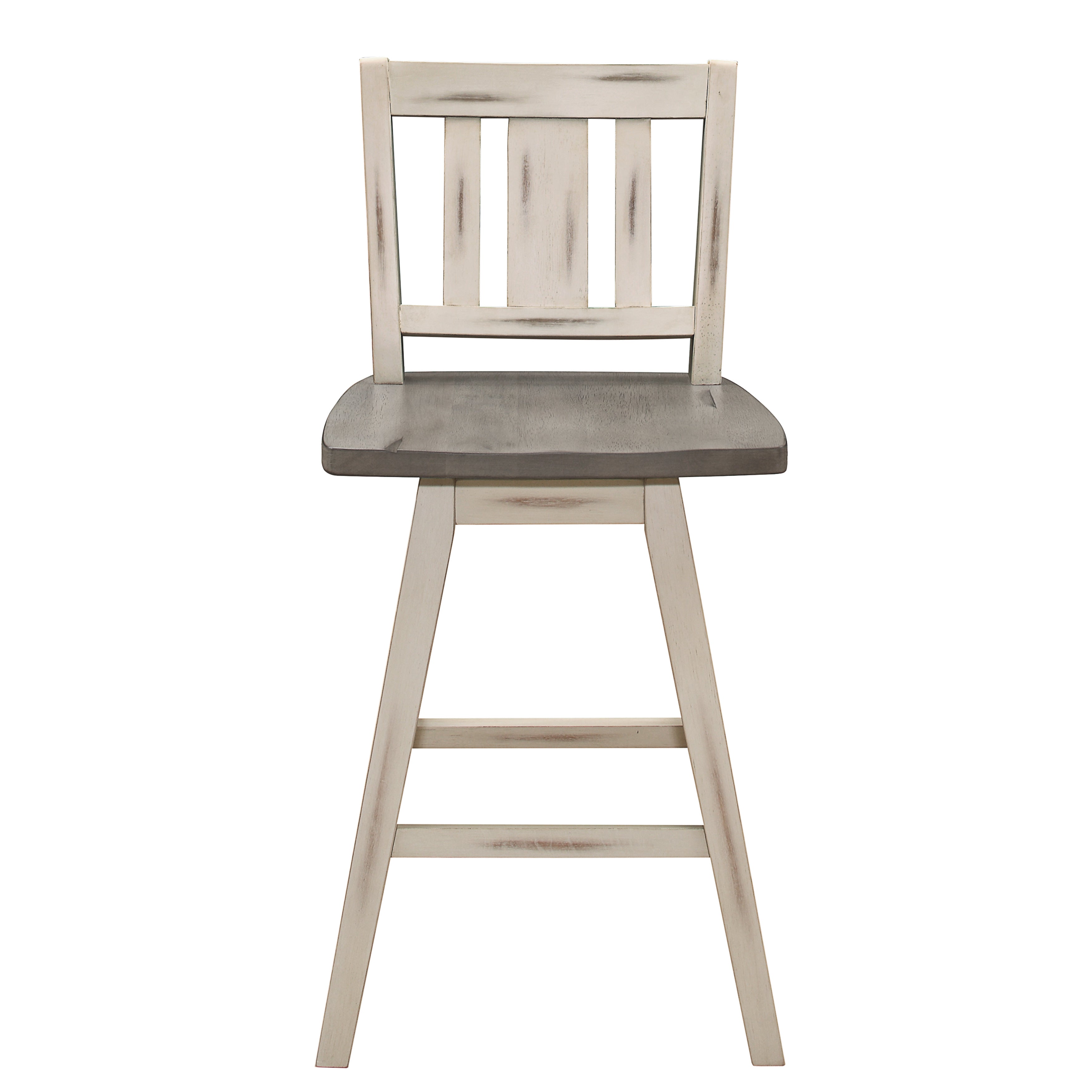 Amsonia Gray/White Swivel Counter Height Chairs, Set of 2 - 5602-24WTS2 - Bien Home Furniture &amp; Electronics