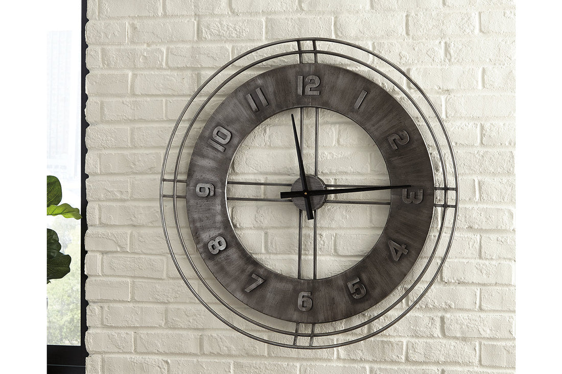Ana Sofia Antique Gray Wall Clock - A8010068 - Bien Home Furniture &amp; Electronics