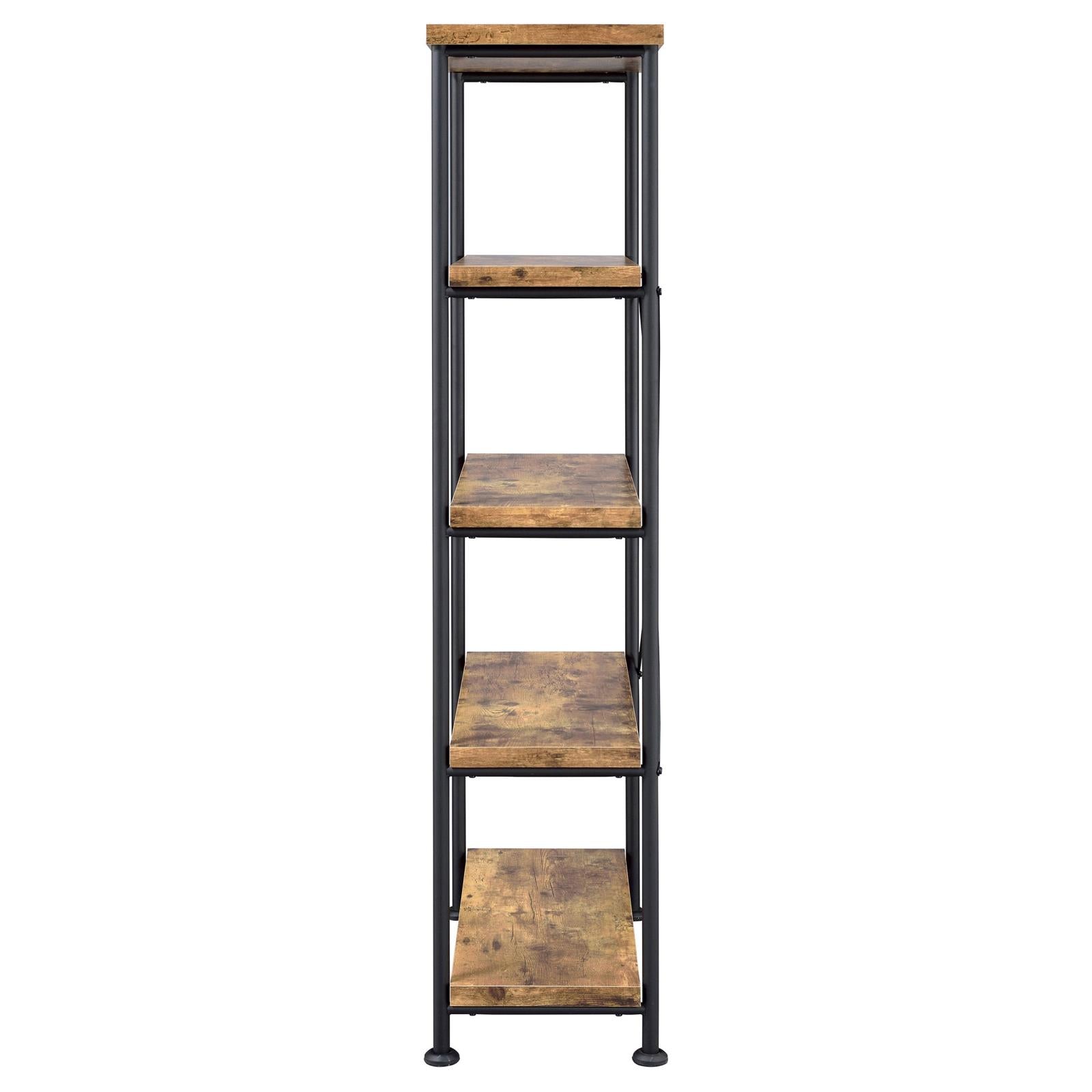 Analiese Antique Nutmeg 4-Shelf Bookcase - 801542 - Bien Home Furniture &amp; Electronics