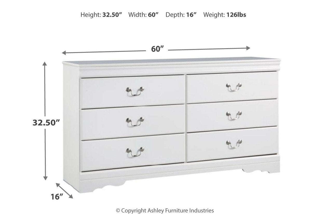 Anarasia White Dresser - B129-31 - Bien Home Furniture &amp; Electronics
