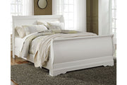 Anarasia White Queen Sleigh Bed - SET | B129-74 | B129-77 | B129-98 - Bien Home Furniture & Electronics