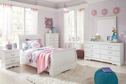 Anarasia White Sleigh Youth Bedroom Set - SET | B129-84 | B129-87 | B129-88 | B129-92 | B129-46 - Bien Home Furniture & Electronics