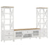 Angela 3-piece Entertainment Center With 67" TV Stand Brown and White - 708253-SET - Bien Home Furniture & Electronics