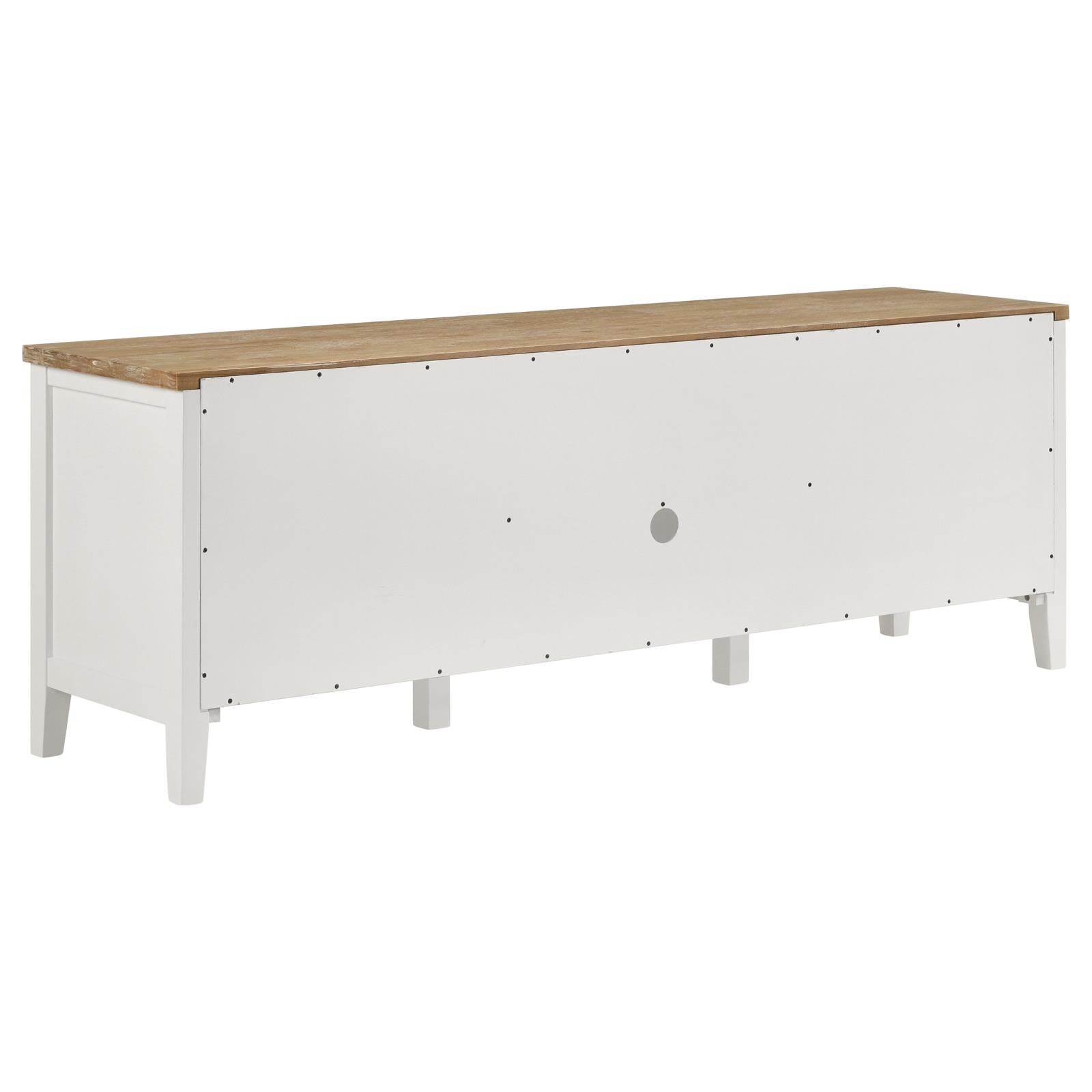 Angela 3-piece Entertainment Center With 67" TV Stand Brown and White - 708253-SET - Bien Home Furniture &amp; Electronics