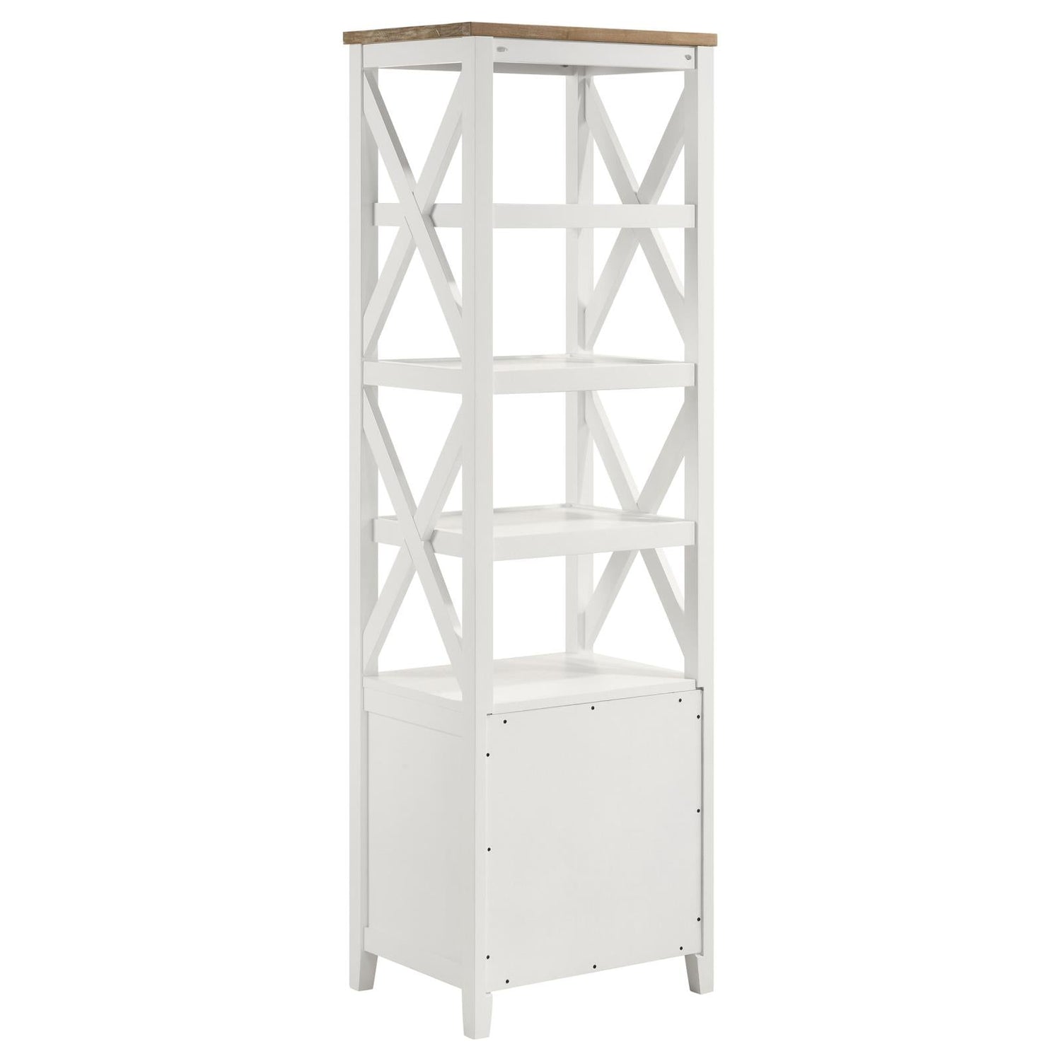 Angela 3-piece Entertainment Center With 67" TV Stand Brown and White - 708253-SET - Bien Home Furniture &amp; Electronics