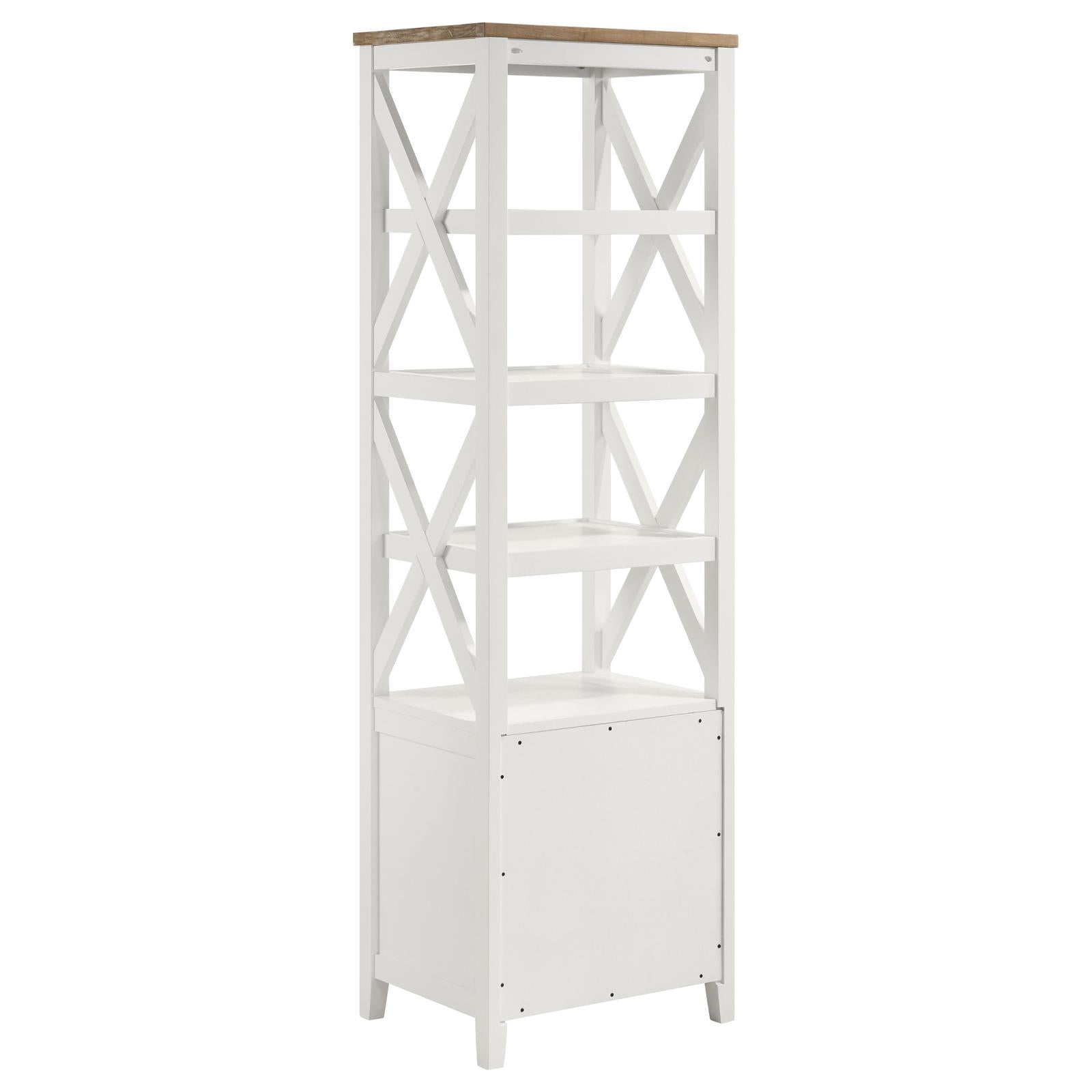 Angela 3-piece Entertainment Center With 67" TV Stand Brown and White - 708253-SET - Bien Home Furniture &amp; Electronics
