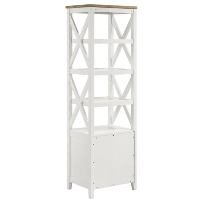 Angela 3-piece Entertainment Center With 67" TV Stand Brown and White - 708253-SET - Bien Home Furniture &amp; Electronics