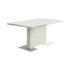 Anges Glossy White T-Shaped Pedestal Dining Table - 102310 - Bien Home Furniture & Electronics