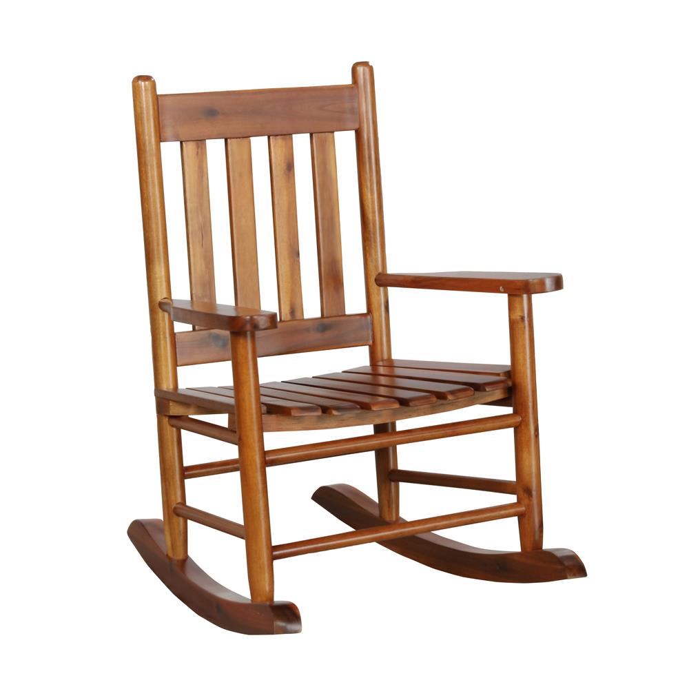 Annie Golden Brown Slat Back Youth Rocking Chair - 609452 - Bien Home Furniture &amp; Electronics