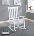 Annie White Slat Back Wooden Rocking Chair - 609455 - Bien Home Furniture & Electronics