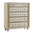 Antonella 5-Drawer Upholstered Chest Ivory/Camel - 223525 - Bien Home Furniture & Electronics