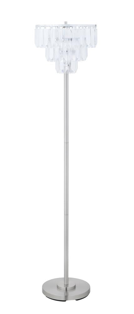 Anya Metal Base Floor Lamp Chrome/Crystal - 920067 - Bien Home Furniture & Electronics