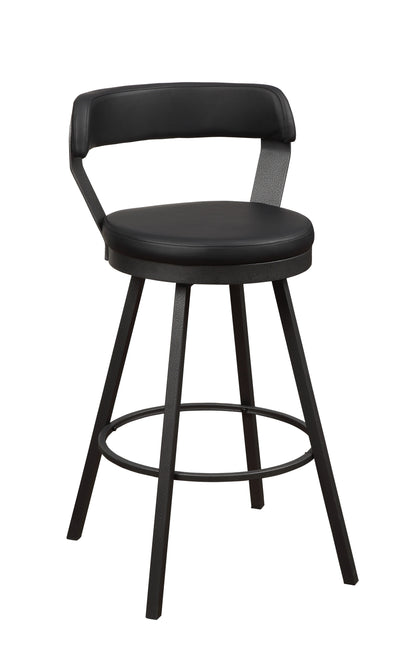 Appert Black/Dark Gray Swivel Counter Chair, Set of 2 - 5566-24BK - Bien Home Furniture &amp; Electronics