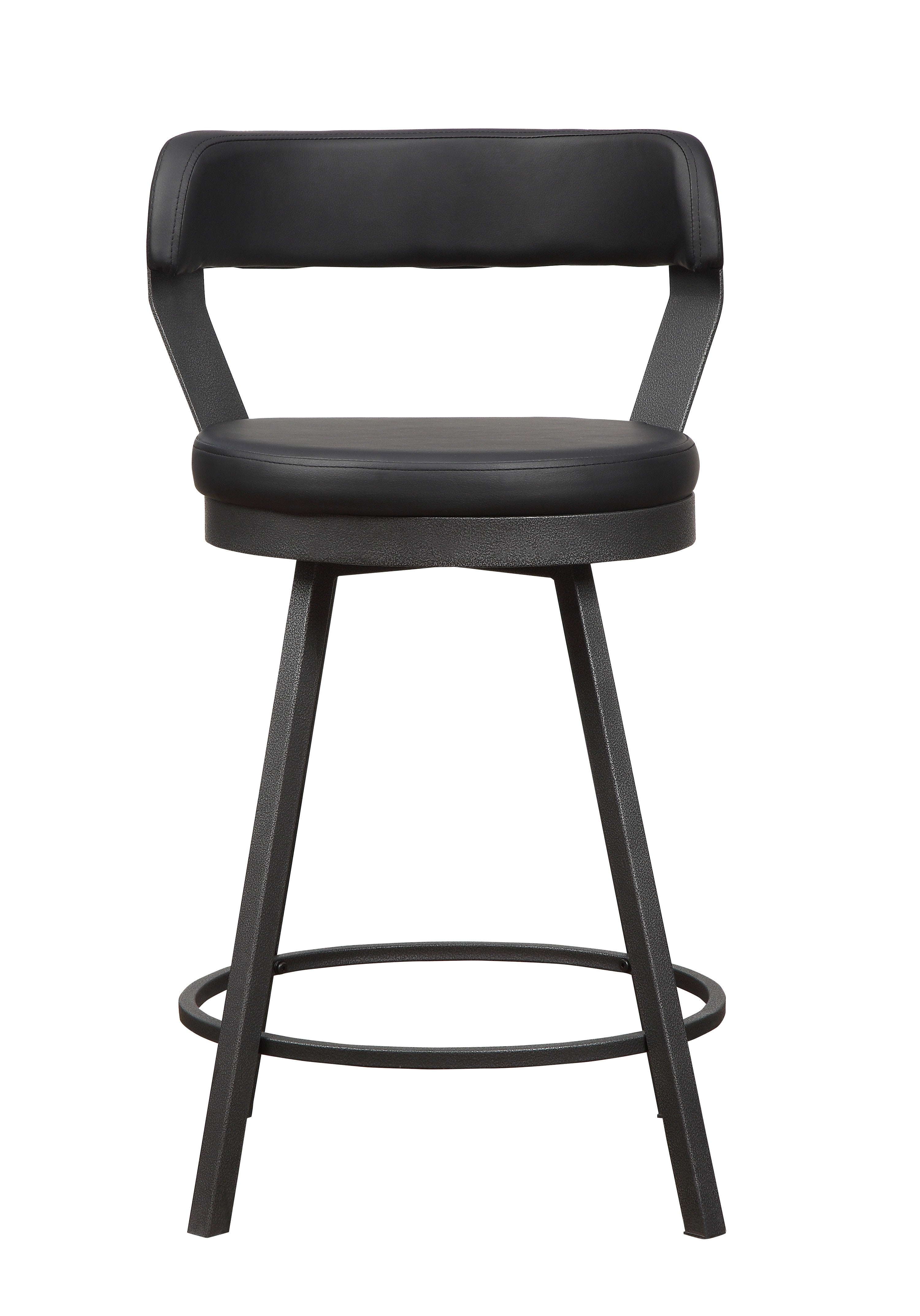 Appert Black/Dark Gray Swivel Counter Chair, Set of 2 - 5566-24BK - Bien Home Furniture &amp; Electronics