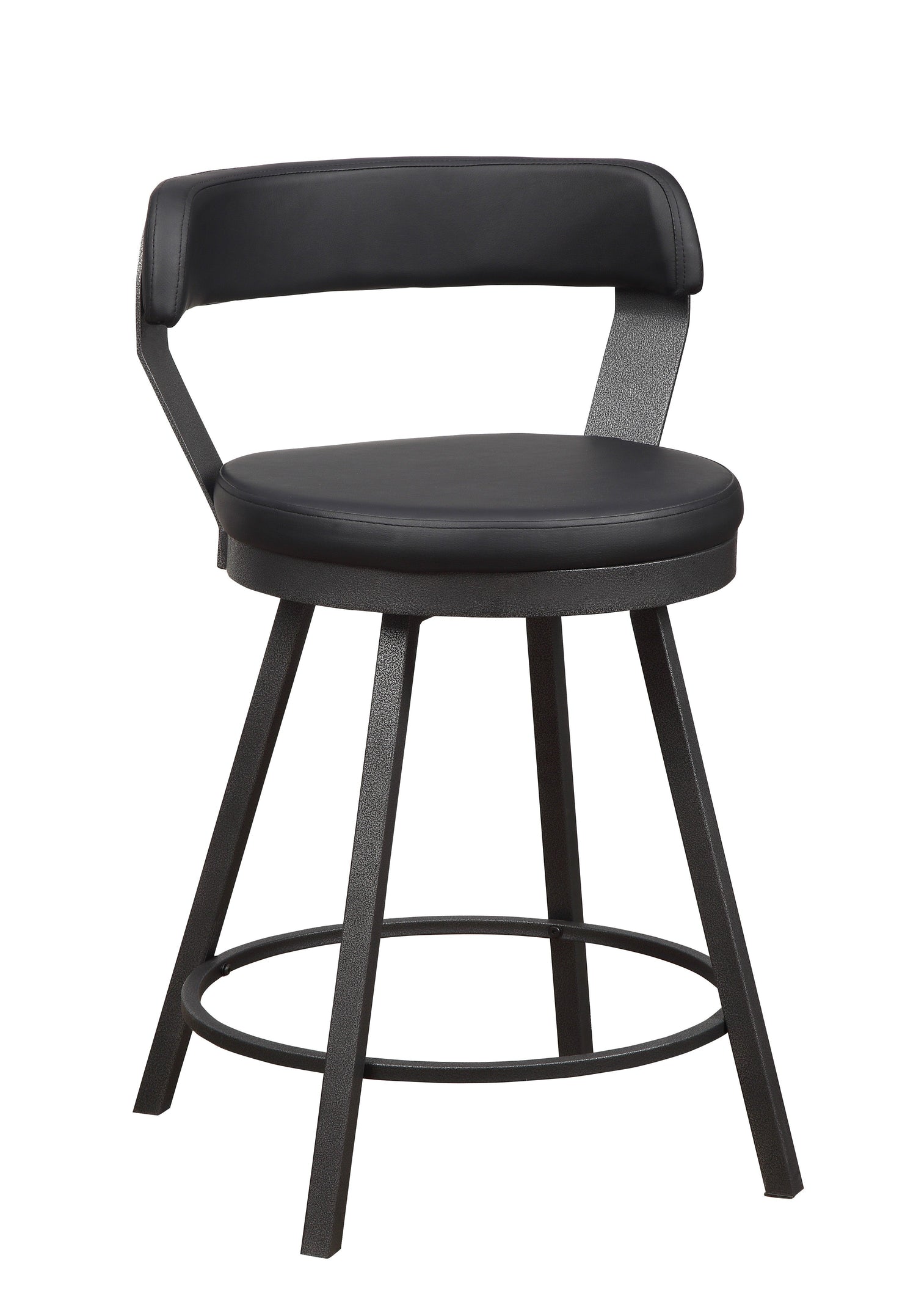 Appert Black/Dark Gray Swivel Counter Chair, Set of 2 - 5566-24BK3A - Bien Home Furniture &amp; Electronics