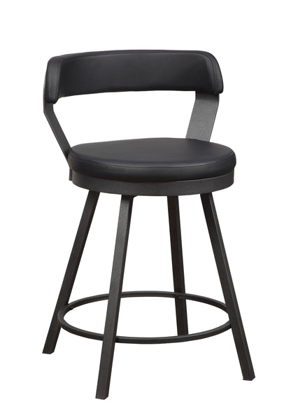 Appert Black/Dark Gray Swivel Counter Chair, Set of 2 - 5566-24BK3A - Bien Home Furniture &amp; Electronics