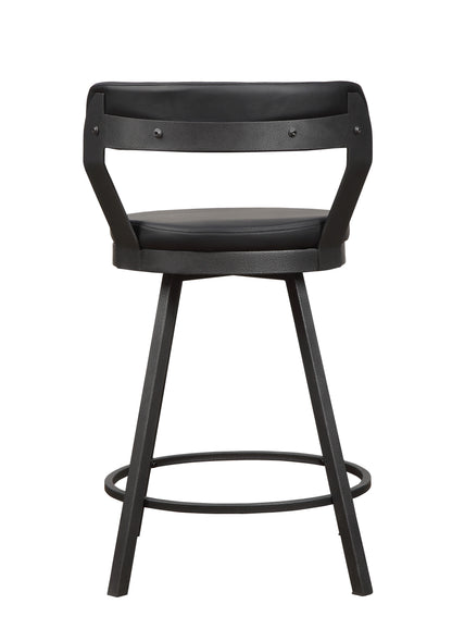 Appert Black/Dark Gray Swivel Counter Chair, Set of 2 - 5566-24BK3A - Bien Home Furniture &amp; Electronics