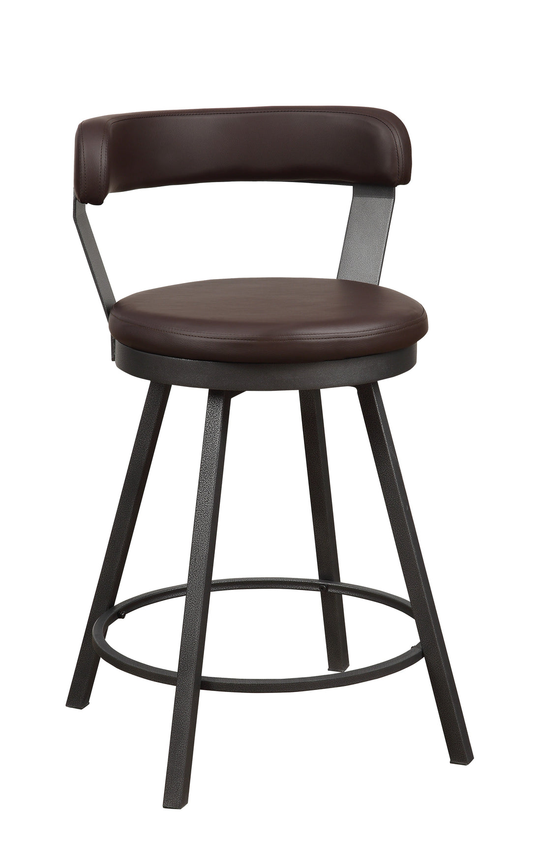 Appert Brown/Dark Gray Swivel Counter Chair - 5566-24BR3A - Bien Home Furniture &amp; Electronics