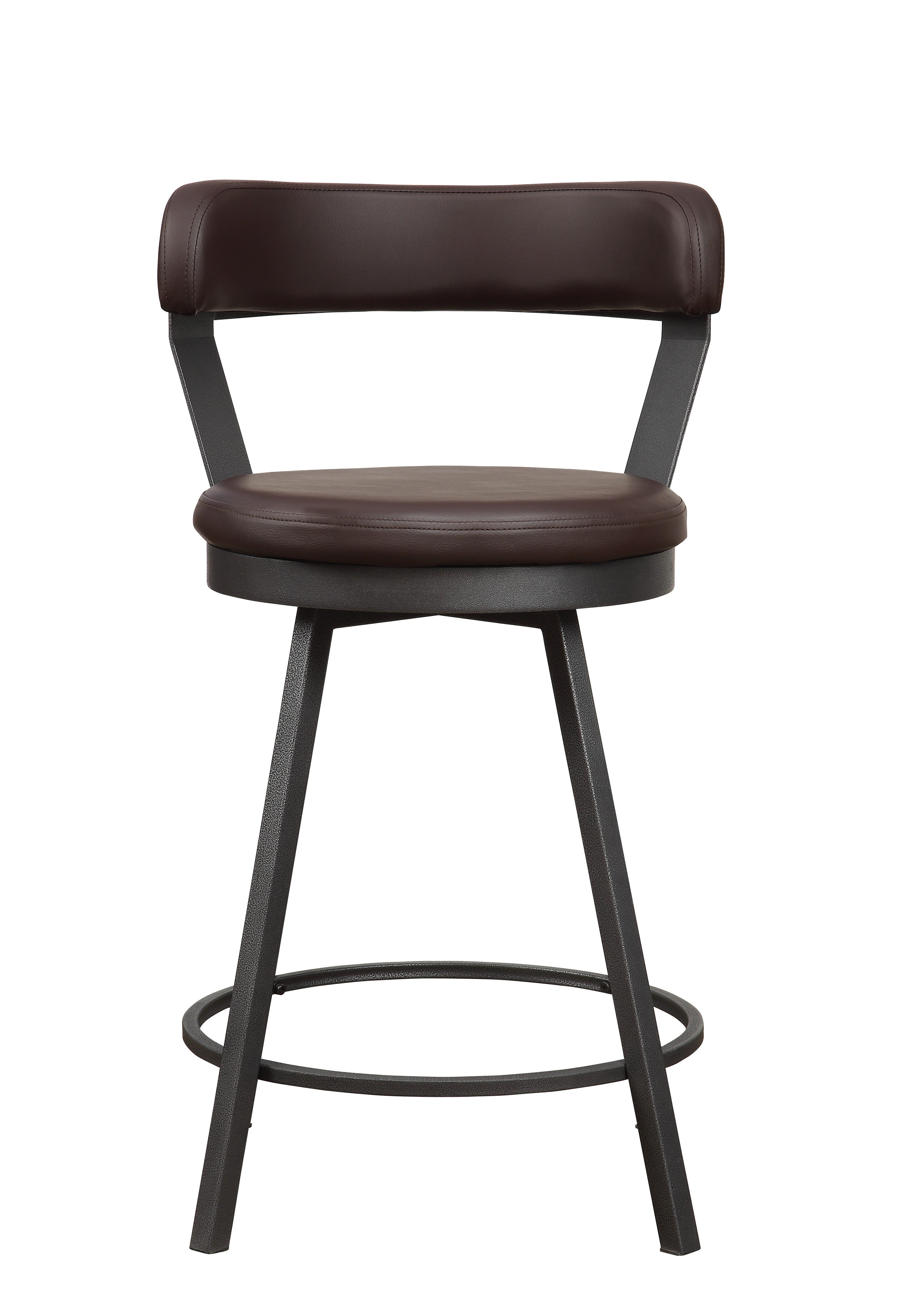 Appert Brown/Dark Gray Swivel Counter Chair, Set of 2 - 5566-24BR - Bien Home Furniture &amp; Electronics