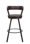 Appert Brown/Dark Gray Swivel Pub Height Chair, Set of 2 - 5566-29BR - Bien Home Furniture & Electronics