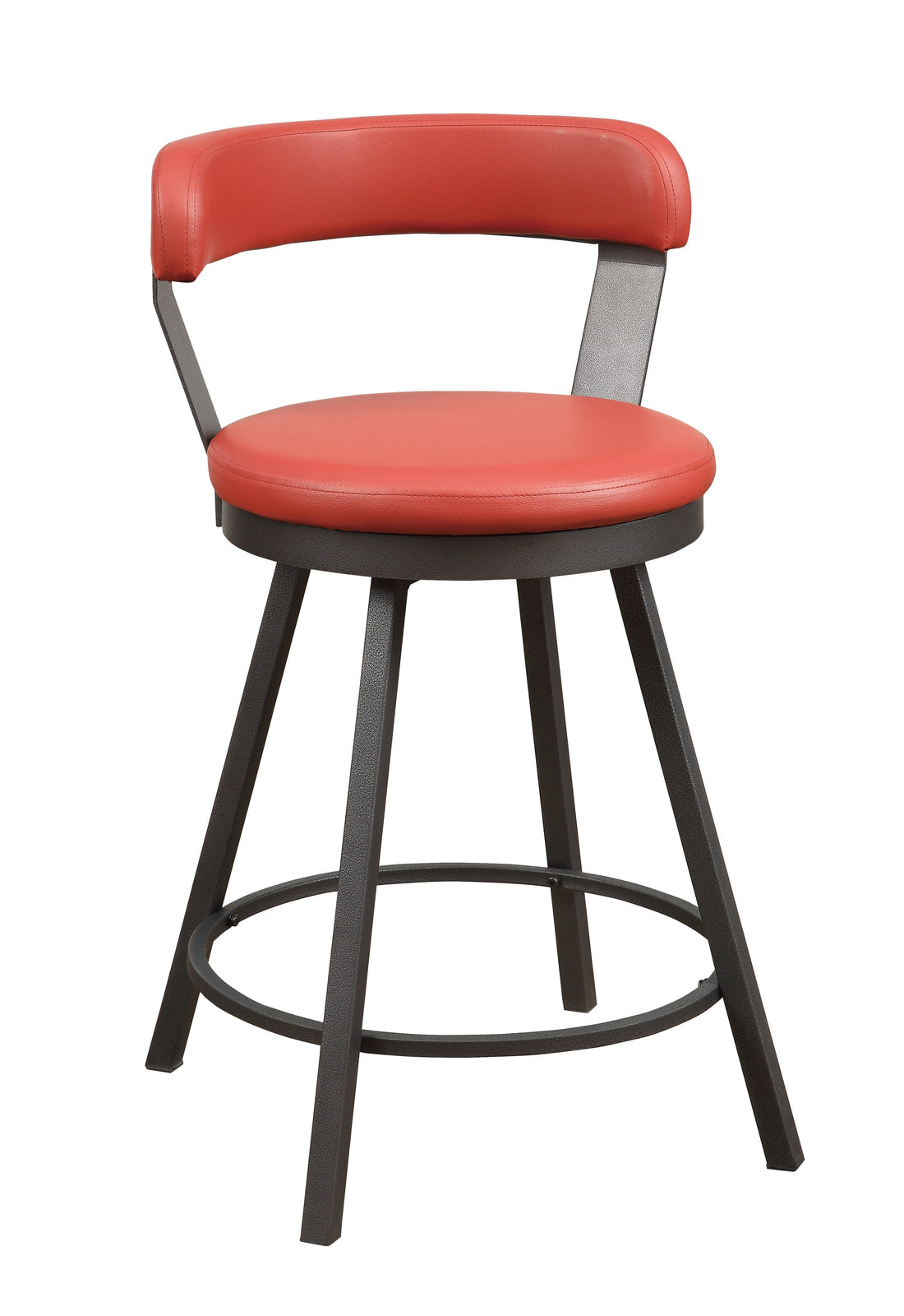 Appert Red/Dark Gray Swivel Counter Chair - 5566-24RD3A - Bien Home Furniture &amp; Electronics