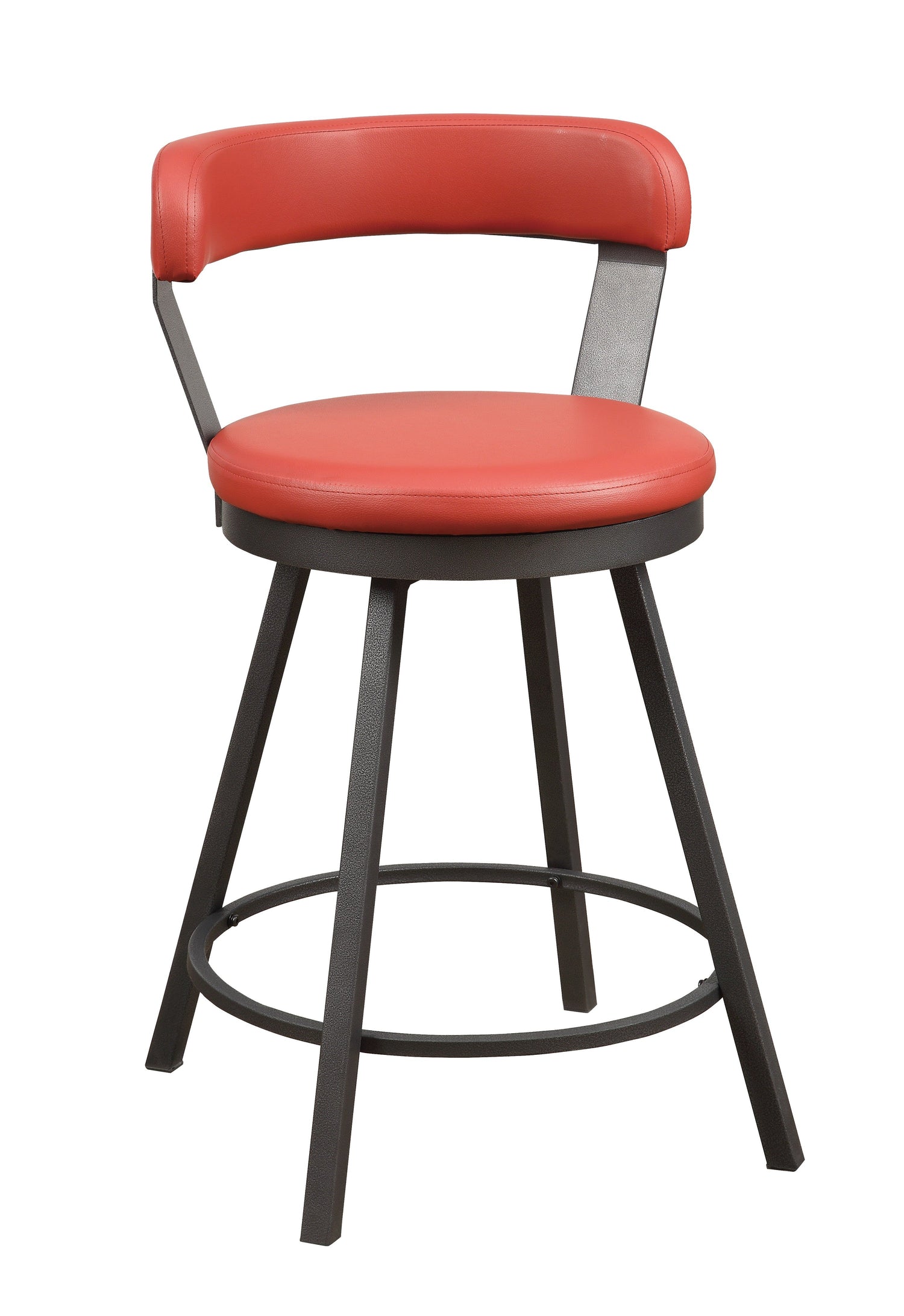 Appert Red/Dark Gray Swivel Counter Chair - 5566-24RD3A - Bien Home Furniture &amp; Electronics