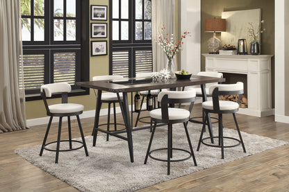 Appert White/Dark Gray Swivel Counter Chair - 5566-24WT3A - Bien Home Furniture &amp; Electronics