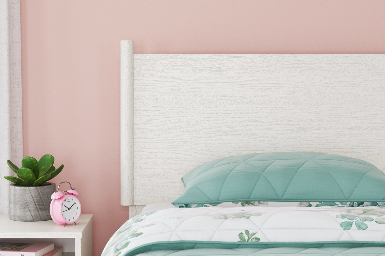 Aprilyn White Twin Panel Bed - SET | EB1024-111 | EB1024-155 - Bien Home Furniture &amp; Electronics