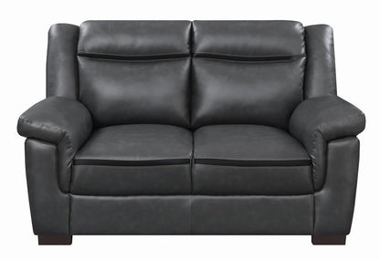 Arabella Pillow Top Upholstered Loveseat Gray - 506592 - Bien Home Furniture &amp; Electronics