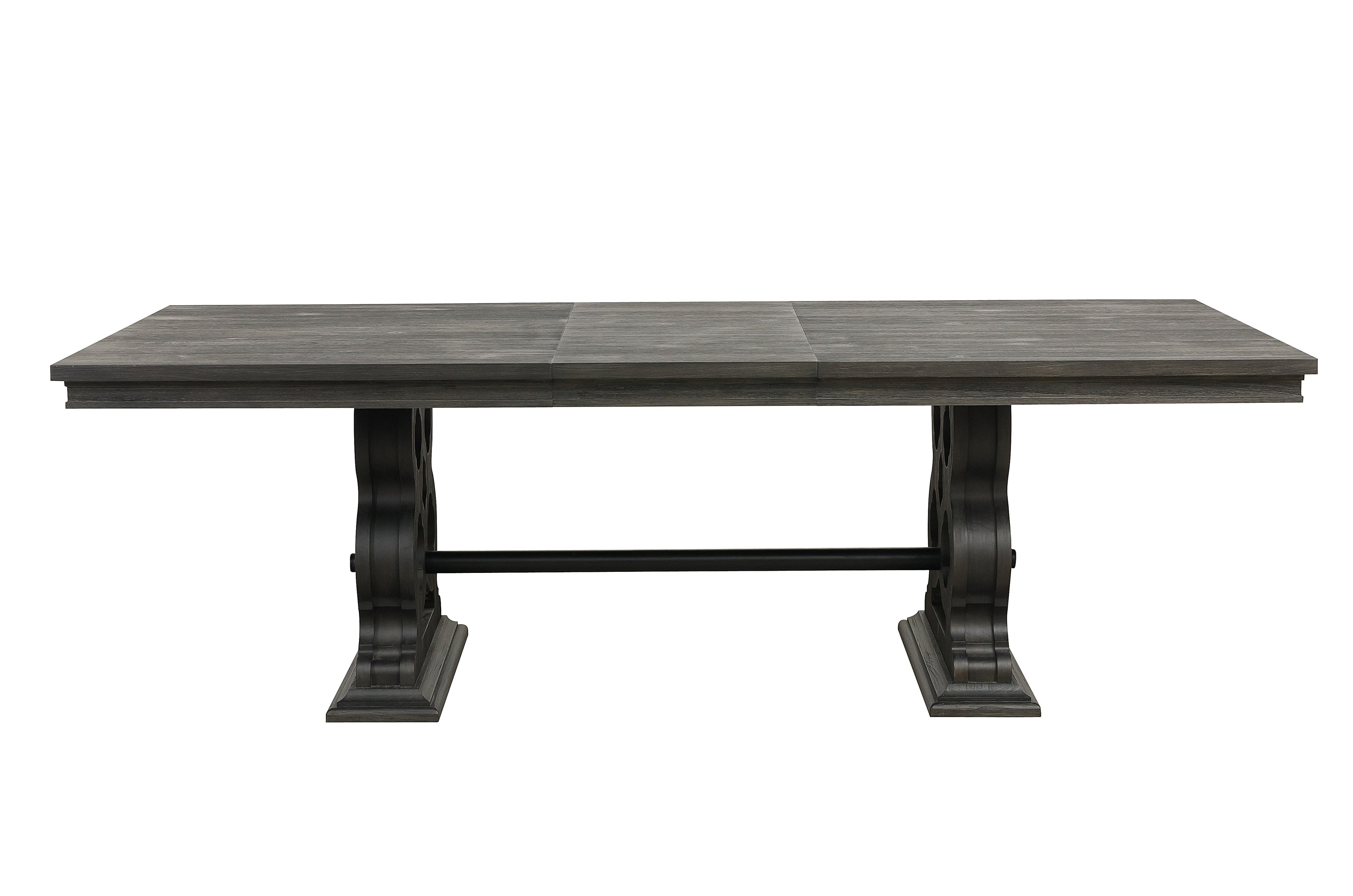 Arasina Dark Pewter Extendable Dining Table - SET | 5559N-96 | 5559N-96B - Bien Home Furniture &amp; Electronics