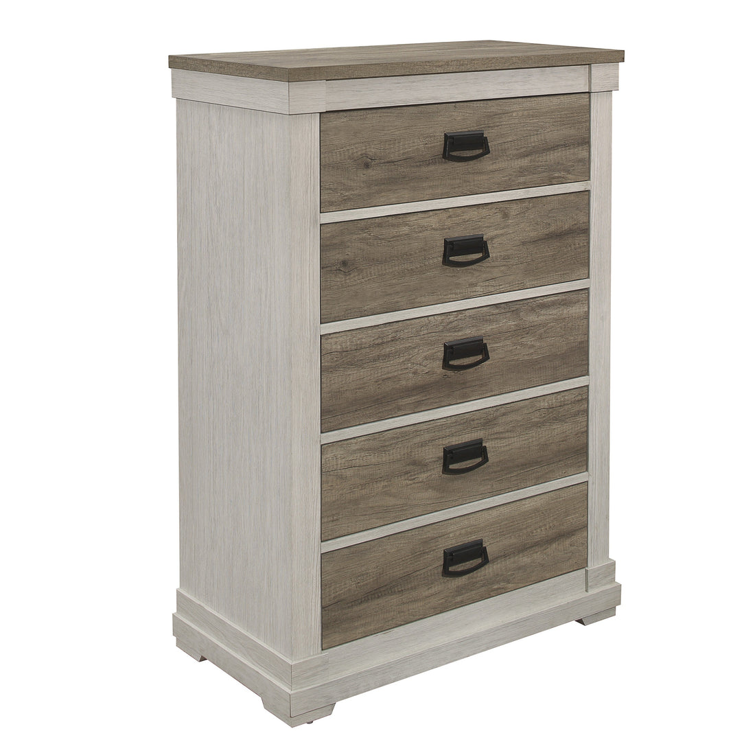 Arcadia White/Weathered Gray Chest - 1677-9 - Bien Home Furniture &amp; Electronics