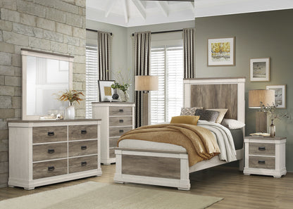 Arcadia White/Weathered Gray Dresser - 1677-5 - Bien Home Furniture &amp; Electronics
