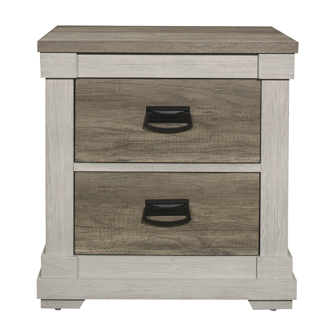 Arcadia White/Weathered Gray Nightstand - 1677-4 - Bien Home Furniture &amp; Electronics