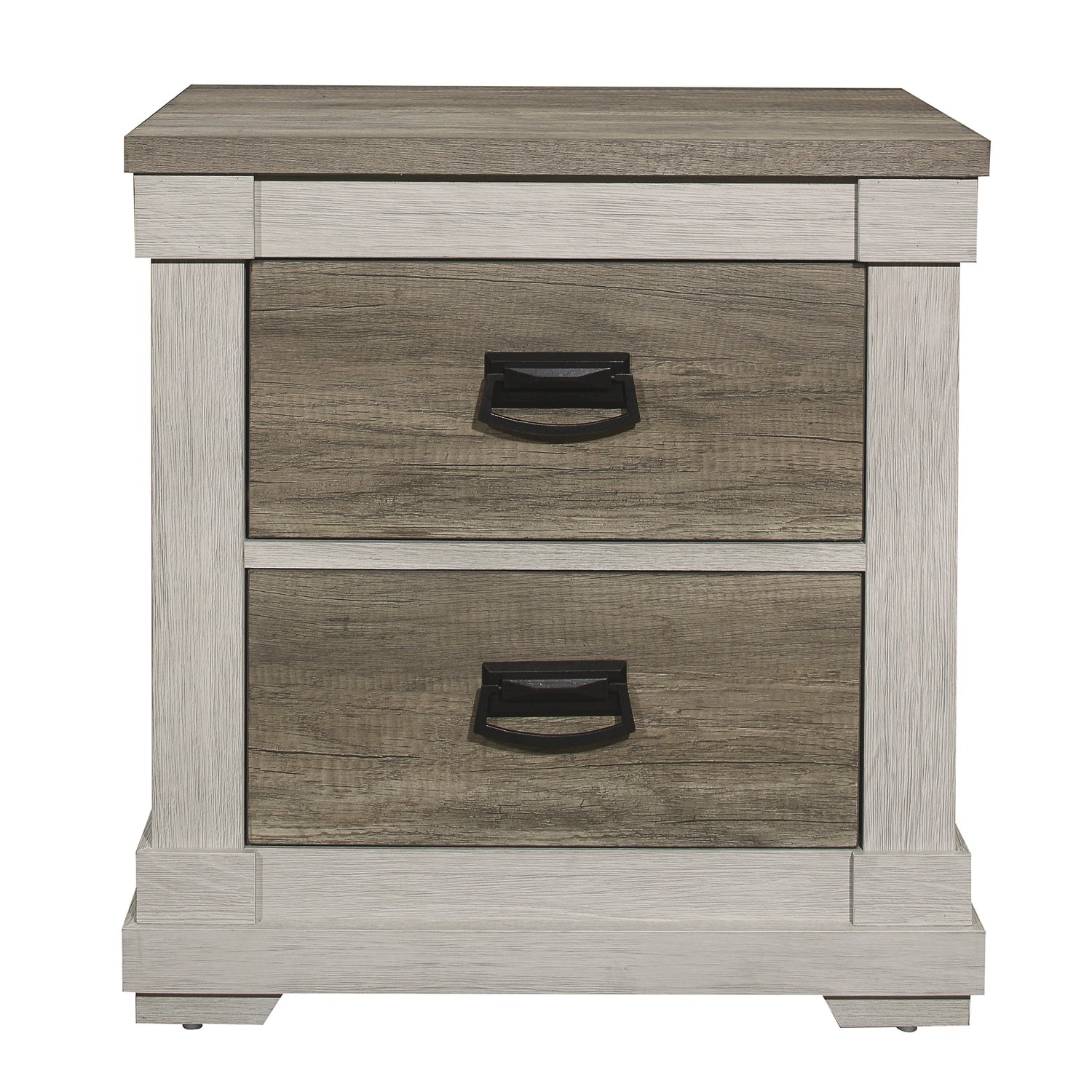 Arcadia White/Weathered Gray Nightstand - 1677-4 - Bien Home Furniture &amp; Electronics
