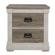 Arcadia White/Weathered Gray Nightstand - 1677-4 - Bien Home Furniture & Electronics