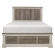 Arcadia White/Weathered Gray Queen Bed - 1677-1* - Bien Home Furniture & Electronics