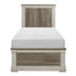Arcadia White/Weathered Gray Twin Bed - 1677T-1* - Bien Home Furniture & Electronics