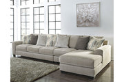 Ardsley Pewter 3-Piece Large RAF Sofa Chaise - SET | 3950417 | 3950466 | 3950446 | 3950408 - Bien Home Furniture & Electronics