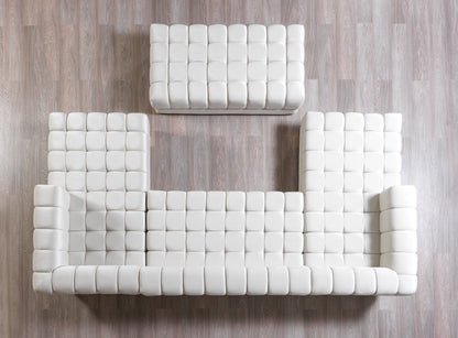 Ariana Ivory Velvet Double Chaise Sectional - ARIANAIVORY-SEC - Bien Home Furniture &amp; Electronics