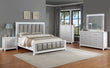 Ariane White/Silver Upholstered Panel Bedroom Set - SET | B1690-Q-HB | B1690-Q-FB | B1690-KQ-RAIL | B1690-2 | B1690-4 - Bien Home Furniture & Electronics